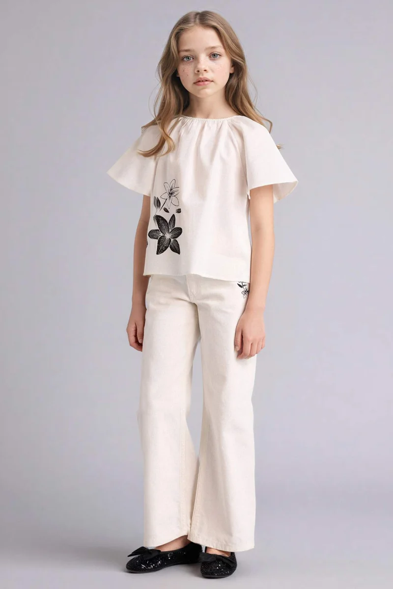 DeFacto Girl Wide Leg Gabardine Trousers