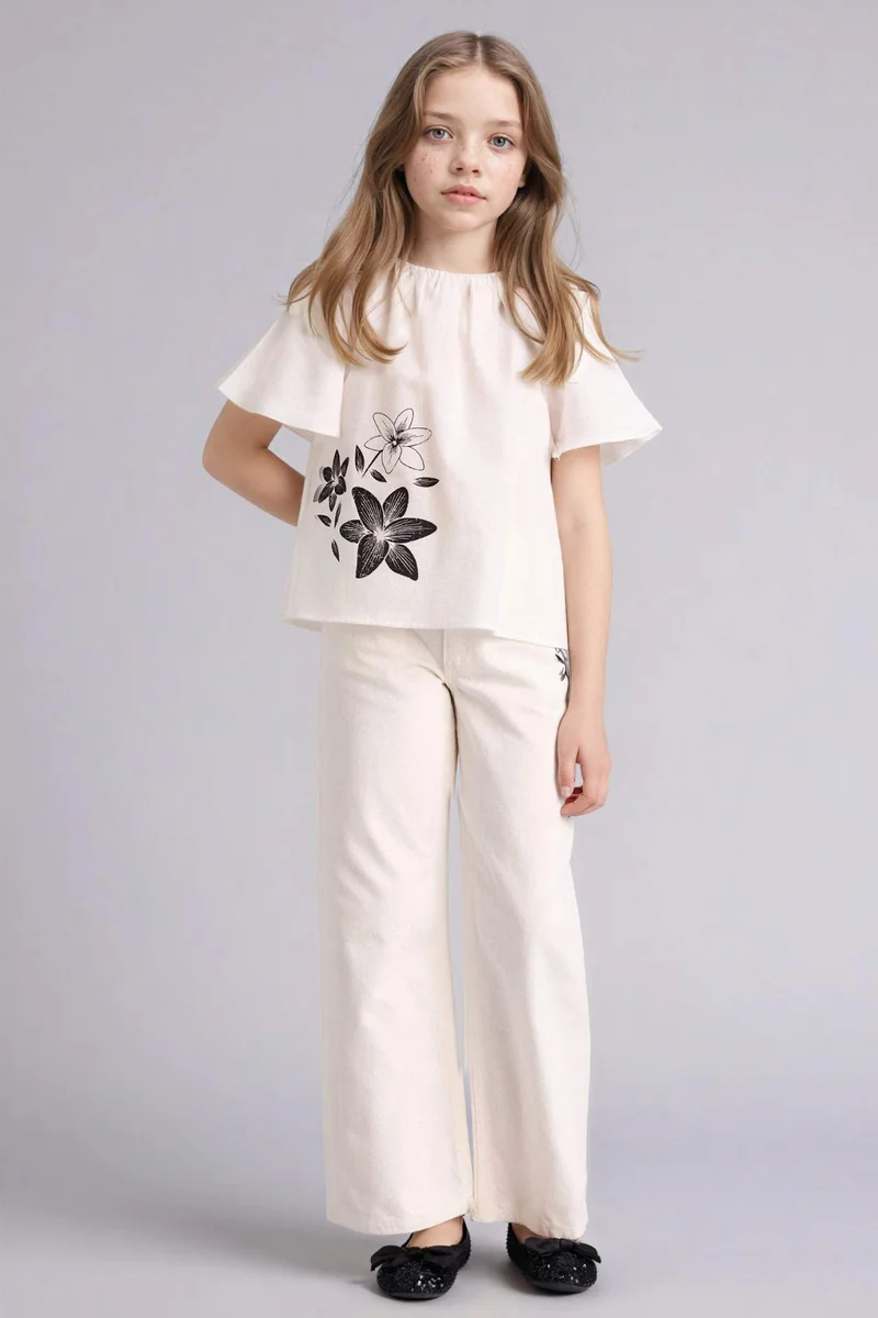 DeFacto Girl Wide Leg Gabardine Trousers