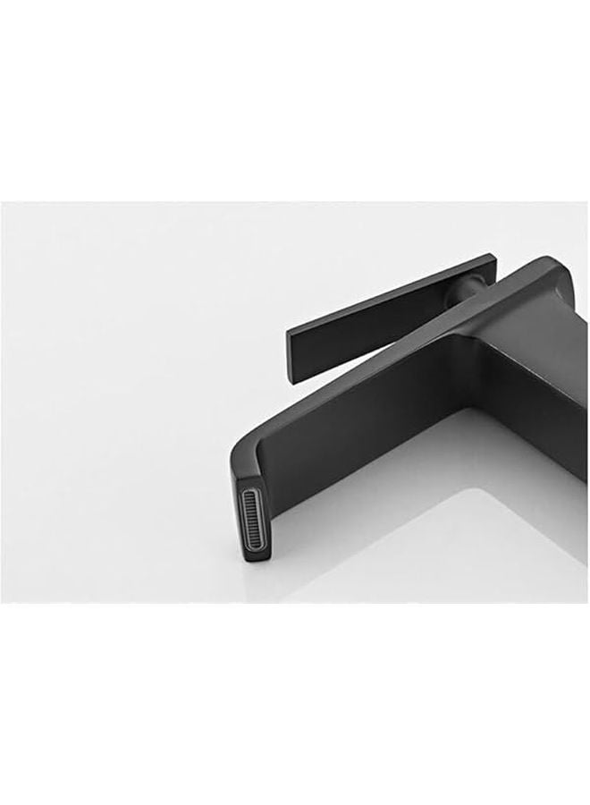 Black And Gold Single Hole Basin Faucet Vintage Bathroom Sink Mixer Tap Hot Cold Water - Image 4