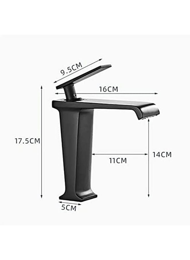 Black And Gold Single Hole Basin Faucet Vintage Bathroom Sink Mixer Tap Hot Cold Water - Image 3