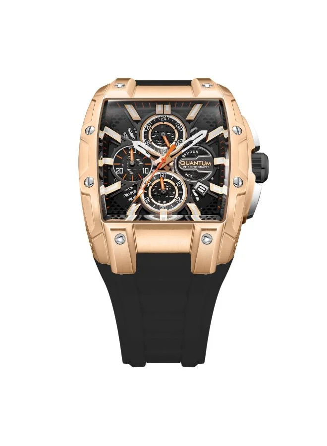 Quantum Men's Silicone Chronograph Watch HNG1161.451 - 43 mm