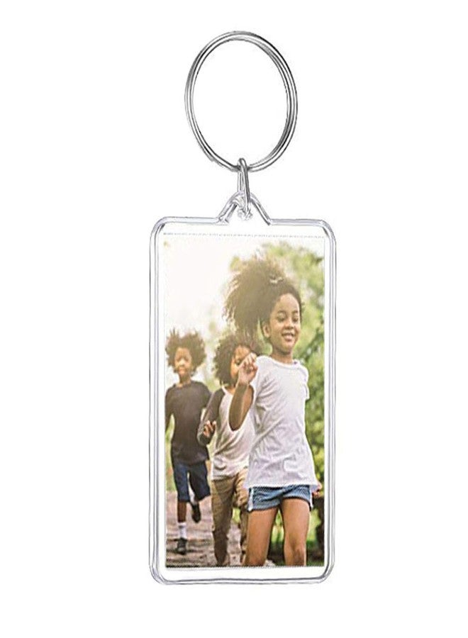 Lckaey photo keychain frame key chain pendant photo souvenir decorative buckle creative DIY gift key chain 5-pack Z002-small - Image 3