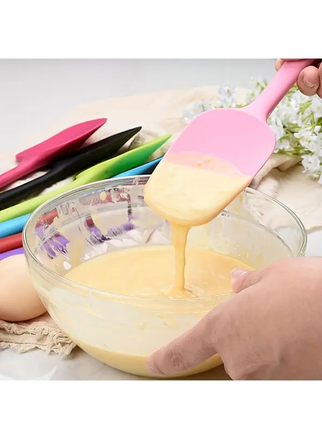 Yellow Two Piece Suit Flexible Silicone Baking Tool Set High Temperature Resistant Easy To Clean Durable Space Saving For Cake Cream Spreading Candy Mixing Family Gatherings DIY - Image 2