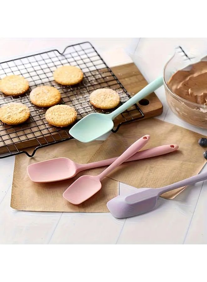 Yellow Two Piece Suit Flexible Silicone Baking Tool Set High Temperature Resistant Easy To Clean Durable Space Saving For Cake Cream Spreading Candy Mixing Family Gatherings DIY - Image 1