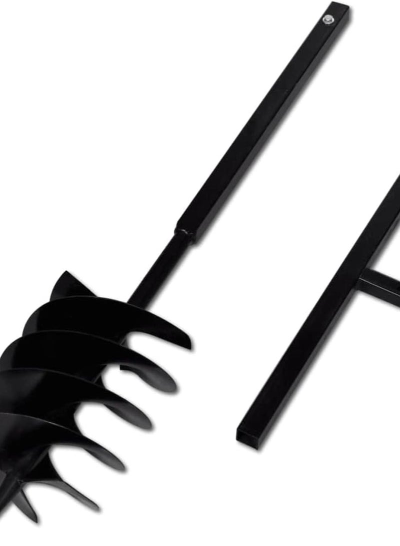 GGOOT Hardware,Tools,Drills,Augers,Ground Drill with Handle 200 mm with Extension Tube 9 m Steel - Image 3