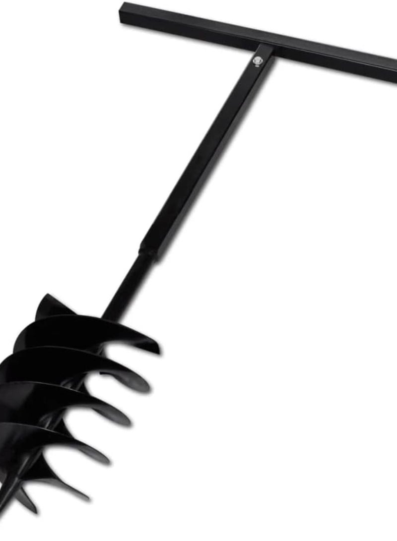 GGOOT Hardware,Tools,Drills,Augers,Ground Drill with Handle 200 mm with Extension Tube 9 m Steel - Image 5
