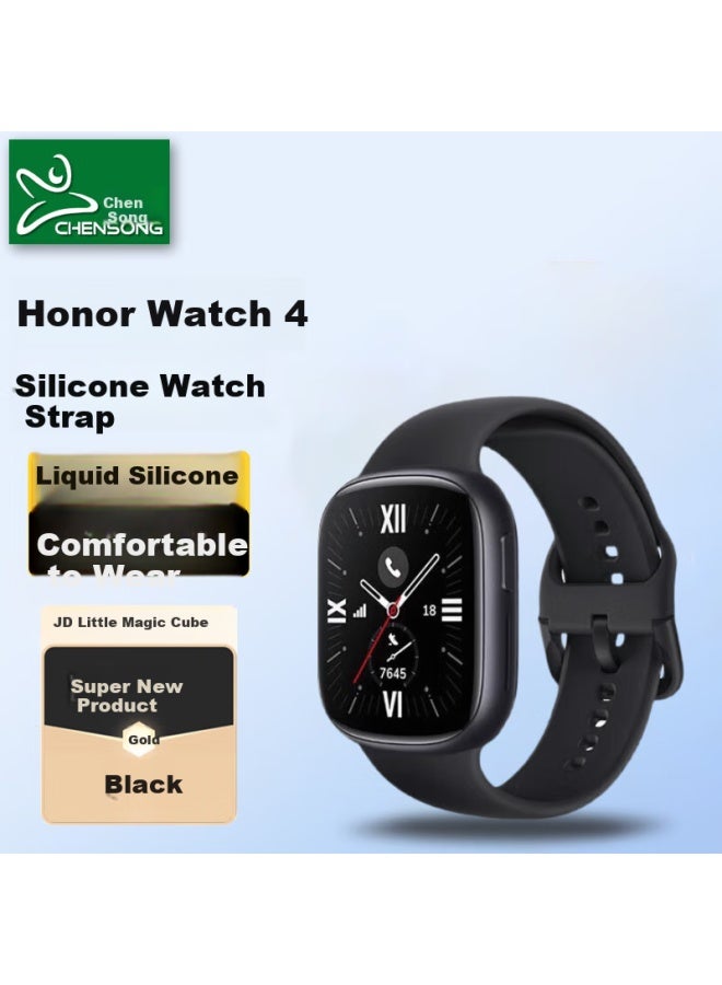 Chensong Silicone Watch Strap For Honor Watch 4، سوار رياضي بديل للجنسين - Image 1