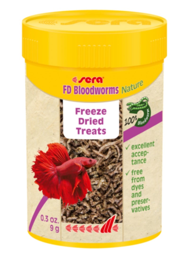 Sera - FD Bloodworms Nature Freeze-Dried Treat - 100ml (9g)