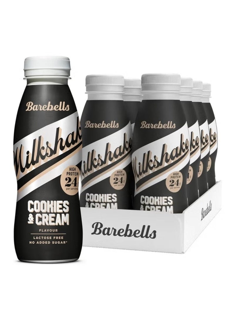 بيربيلز بروتين ميلك شيك نكهة كوكيز آند كريم 330 مل – عبوة 8 - Image 1