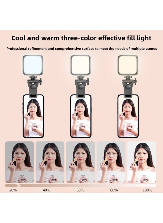 Generic Mini Portable Fill Light Selfie Mobile Phone Live Photo Lighting Light RGB Full Color SLR Camera Pocket Fill-Specifications:Three Colors [enhanced Battery Life Model] Fill Light + Clip  - Image 5