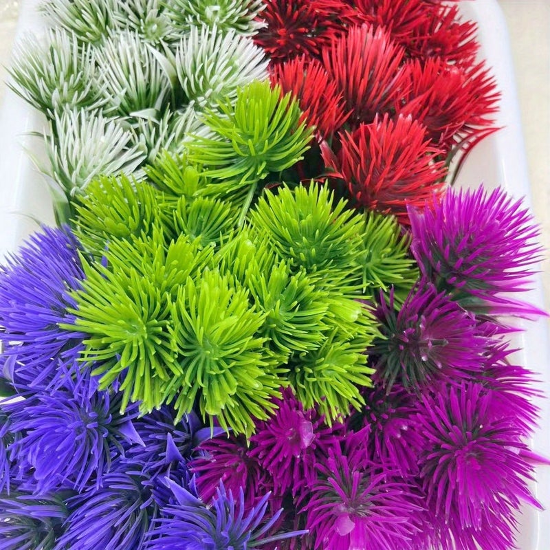 15 Green Artificial Pine Needle Plant Stems Home Decor Faux Flowers For Autumn Christmas Holiday - Image 5