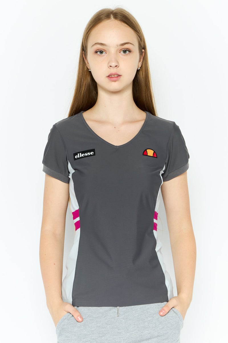 Ellesse Women Sportswear Fit Short Sleeve Training Top, Grey - Image 1