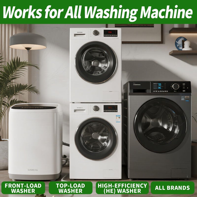 Maebho Washing Machine Cleaner Tablets 12 Pack - Deep Cleaning Tablets for HE Front & Top Load Washers, Septic Safe, Eco-Friendly, Removes Residue & Odors - Image 4