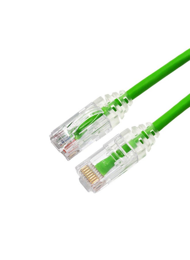 Generic NIPPON Daily Line Ultra-fine Soft Network Cable SPG6 Multi-strand Gigabit Six-class Jumper CAT6 High Speed From 0.3 M-Color:Six Types Of Very Fine Green DG-Line Length:1.5 M  - Image 5