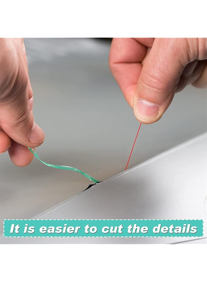 SYOSI Vinyl Wrap Cutting Edge Detailer Tool - Finish Line Roll For Car, Auto, Motorcycle, Boat Graphic Decal - 33 Ft (10M), Green - Image 5