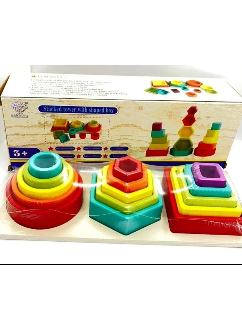 Stacked tower with shaped box - Image 1