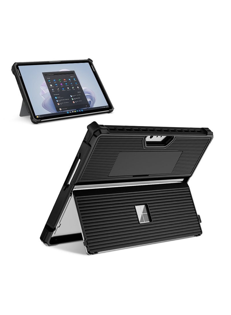 Case Compatible with Microsoft Surface Pro 9 - All-in-One Protective Rugged Cover Case with Hand Strap - Image 1