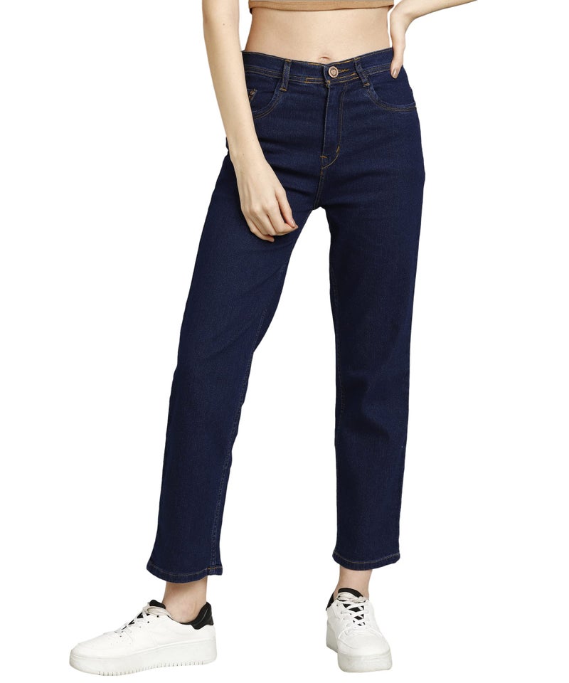 Nifty Women's Denim Straight Fit Boyfriend Jeans (Jean_1439_BSC_26_Basic_Blue_26) - Image 1