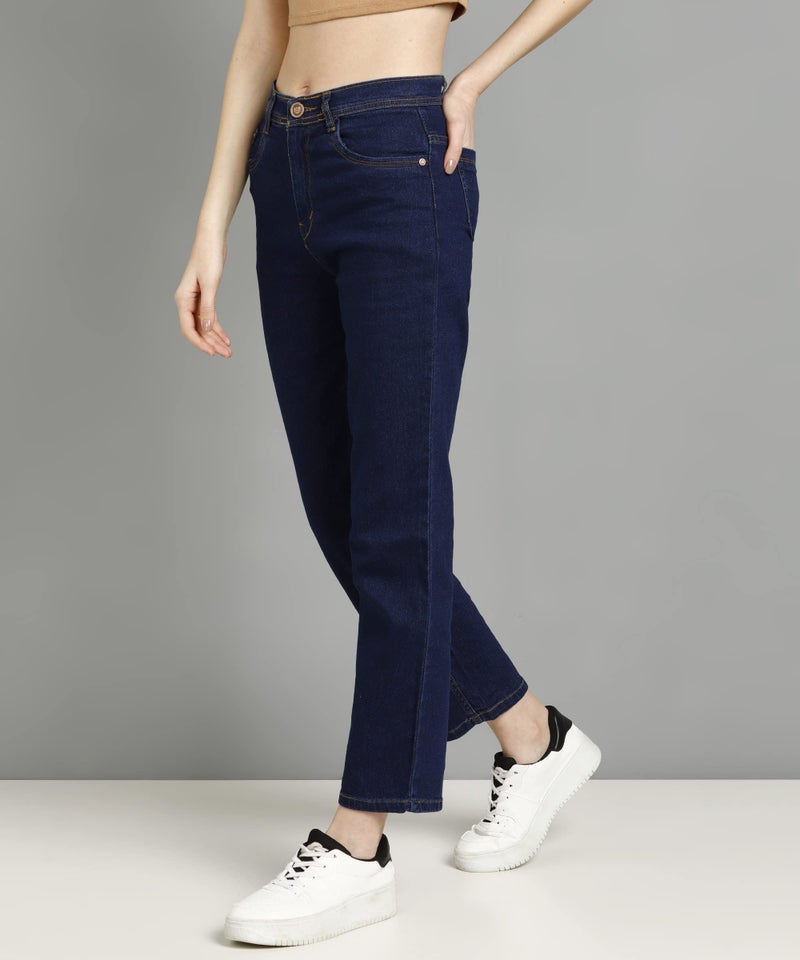 Nifty Women's Denim Straight Fit Boyfriend Jeans (Jean_1439_BSC_26_Basic_Blue_26) - Image 3