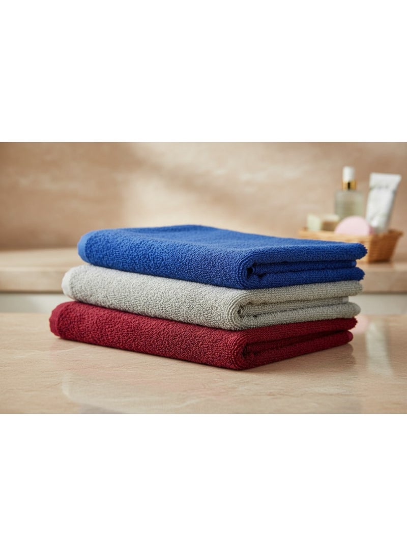 توالا مجموعه من فوط وجه مكونه من3 فوط , قطن 100%, ناعمه , امتصاص عالي ,تصميم شيك, 50*100 سم - Image 3