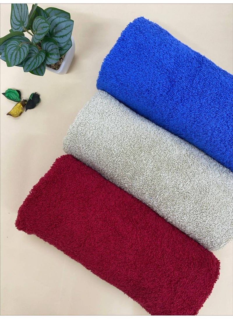 توالا مجموعه من فوط وجه مكونه من3 فوط , قطن 100%, ناعمه , امتصاص عالي ,تصميم شيك, 50*100 سم - Image 4