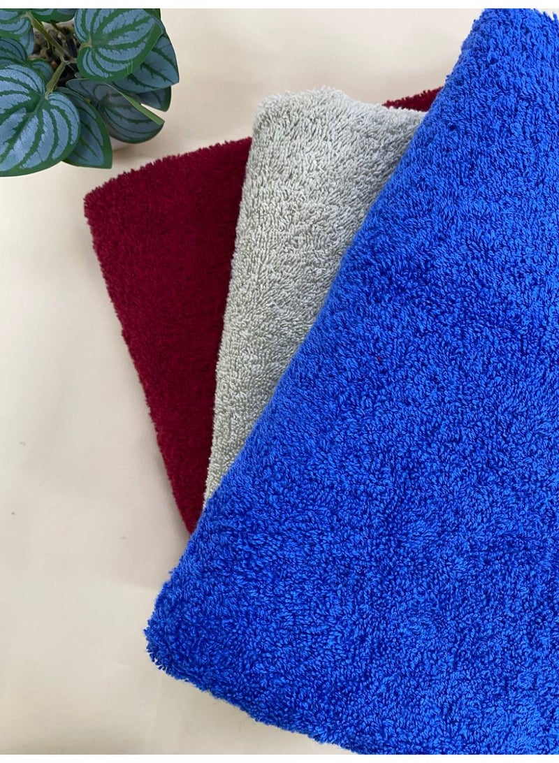 توالا مجموعه من فوط وجه مكونه من3 فوط , قطن 100%, ناعمه , امتصاص عالي ,تصميم شيك, 50*100 سم - Image 5