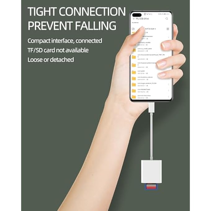 rayihni محول قارئ بطاقة SD USB C لجهاز آيفون 16 15 برو ماكس بلس (2 في 1) كاميرا ميكرو TF متوافق مع سامسونج وآبل وآيباد 10 آير 4/5 ماك بوك نوع C ثندربولت دوك متعدد المنافذ فلاش درايف - Image 2