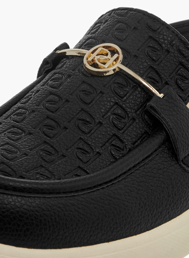 Paprika Women Monogram Embossed Slip-On Mules
