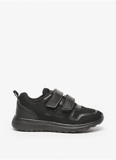 Boys Textured Sports Shoes with Hook and Loop Closure