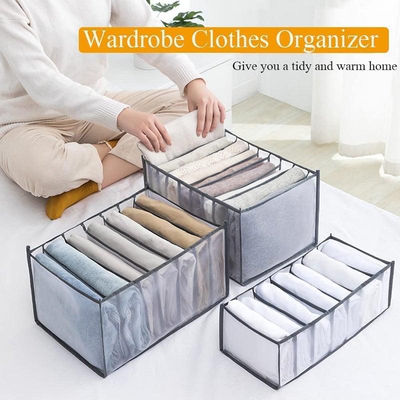 Ansawi New Clothes Organisers Storage for WardrobeCloth Organizer Storage BoxWardrobe Organizer for StorageClothes Organiser for WardrobeSize 36 x 25 x 20 cm - Image 2