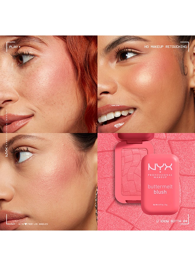 NYX PROFESSIONAL MAKEUP أحمر خدود زبدة الزبد، أحمر خدود بودرة، يدوم حتى 12 ساعة، مقاوم للتلاشي والانتقال، يو نو بوتا - Image 5