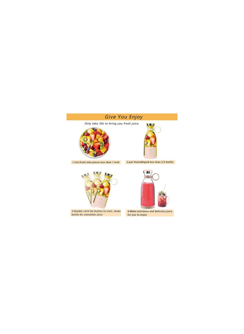 Generic - Portable Blender, USB Rechargeable Mini Juicer Blender, Personal Size Blender for Juices, Shakes and Smoothies - Image 1