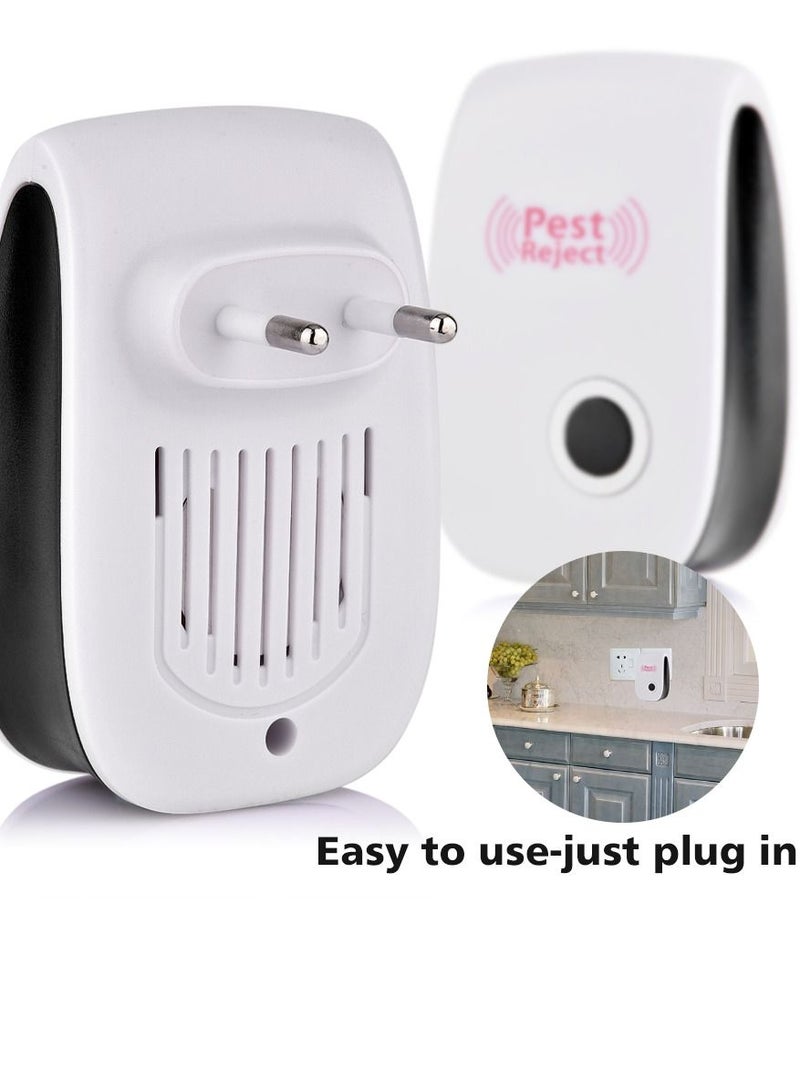 Pest Reject جهاز طارد الآفات الإلكتروني بالموجات فوق الصوتية للفئران والصراصير والحشرات والجرذان والعناكب والبعوض، قاتل الآفات للتحكم في الآفات المنزلية - Image 2