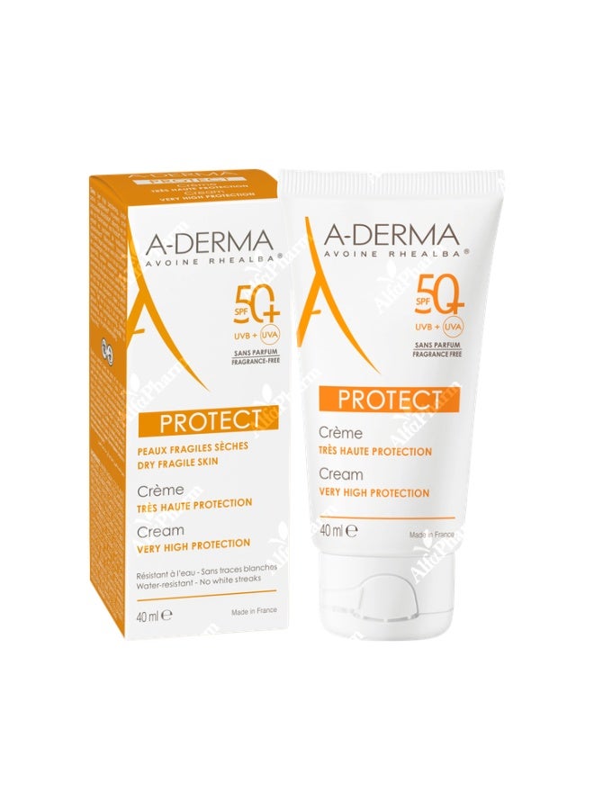 A-Derma Protect Very High Protection Cream SPF50+ 40ml - Image 3