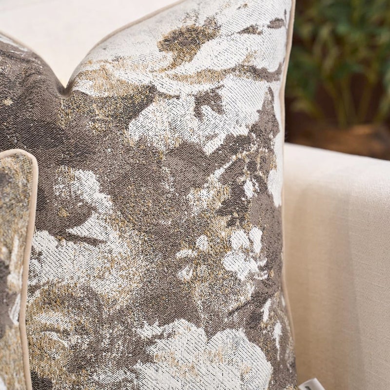 Yangest Neutral Flower Pillow Cover 12 x 20 Inches, Nature Chenille Rectangle Throw Pillow Cover Soft Luxury Accent Couch Pillow Cover for Living Room Bedroom, Beige - Image 3