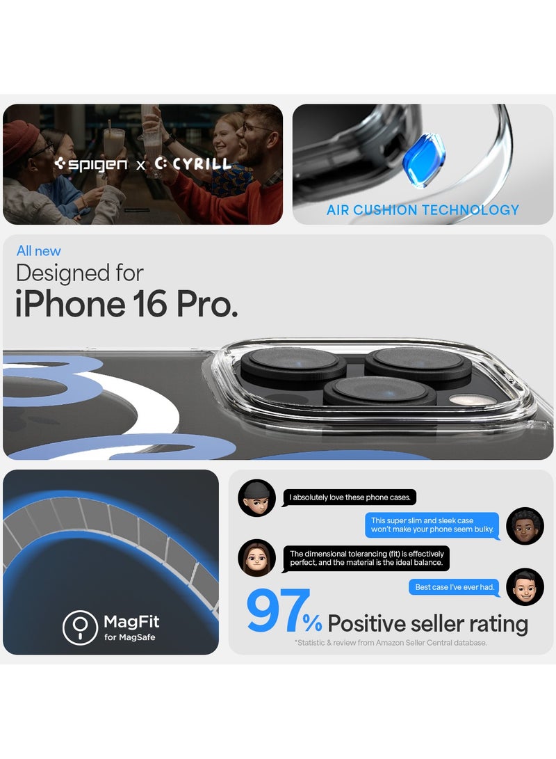 Spigen Ultra Hybrid MagFit for iPhone 16 Pro Case Cover with MagSafe (2024) Hearts Denim - Image 2