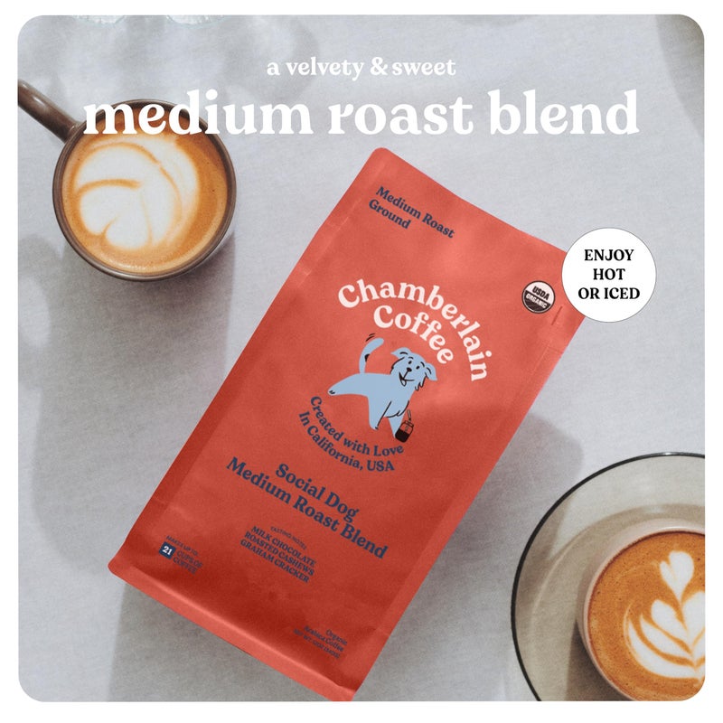 Chamberlain Coffee Social Dog Blend, Full Bodied Organic Coffee with Complex yet Smooth Notes of Milk Chocolate, Roasted Peanuts, Brown Sugar, Graham Cracker, Fresh Ground 10oz - Image 5