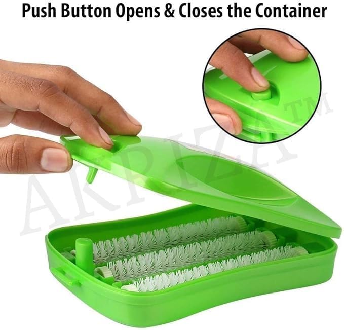 Plastic Handheld Carpet Roller Brush Cleaning with Dust Crumb Collector for Carpets, Car Seats, Table Linen,Bed Sheets, Sofas, Plastic Wet and Dry Brush (3 rolls carpet brush) - Image 5