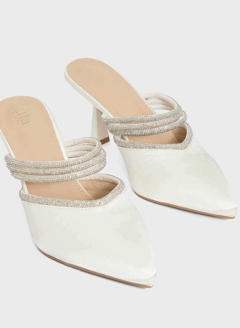 ELLA Slip On Heeled Mule  - Image 4