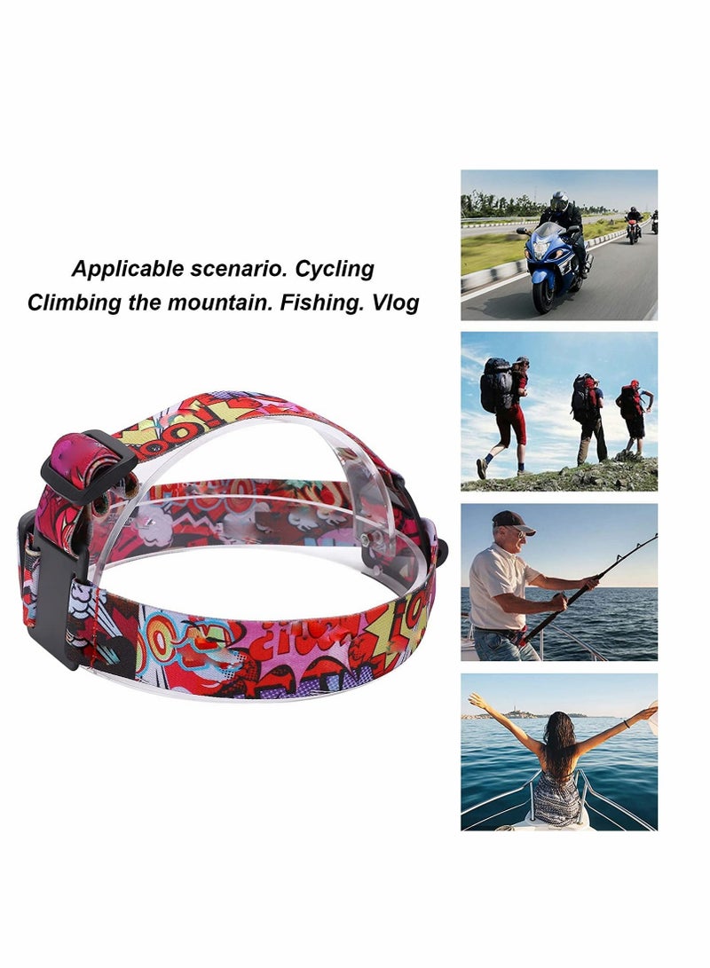 KASTWAVE Action Camera Head Mount Strap, Adjustable Camera Head Mount Compatible with Pocket 2 / Action 2 / Hero 8/9 / 10, 2 in 1Action Camera Headband Accessories - Image 3