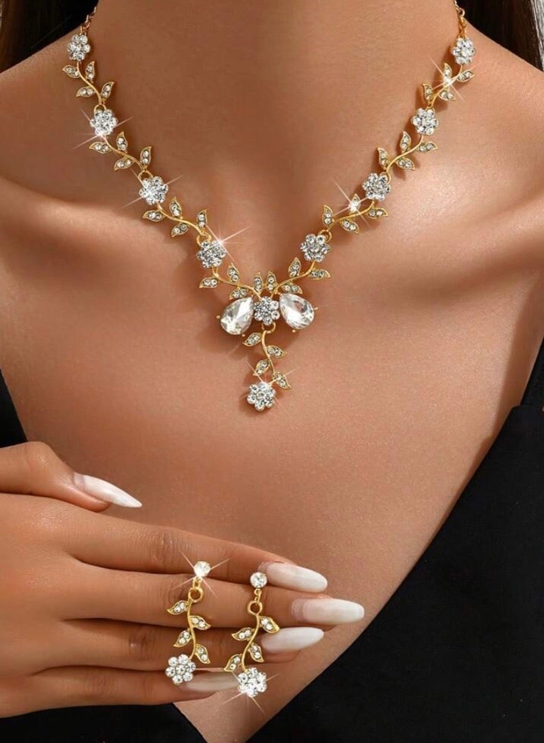 JewelryPalace Amazing Trendy Women's Zirconia Necklace And Earrings Jewellery Set 