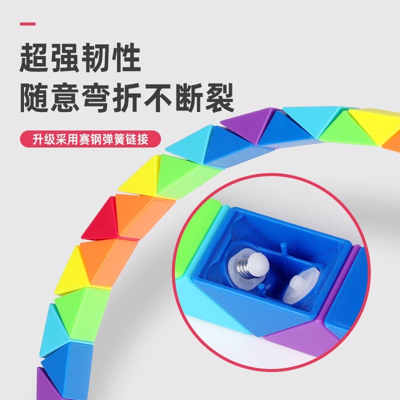 Holy Hand Changeable Magic Ruler Color Red 24 Segment 36 48 60 72 96 Section Snake Cube - Image 4