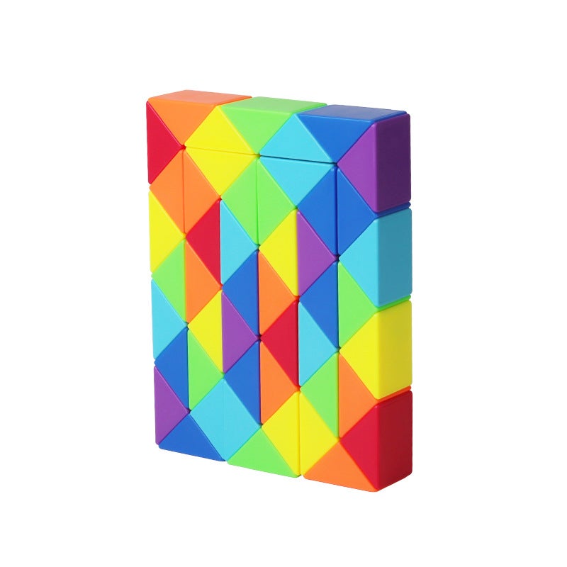 Holy Hand Changeable Magic Ruler Color Red 24 Segment 36 48 60 72 96 Section Snake Cube - Image 1