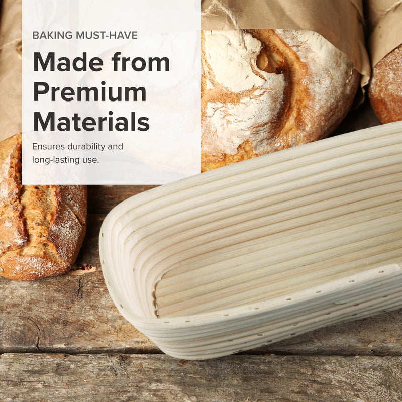 Frieling Proofing Basket, Brotform Bread Rising Banneton and Serving Basket, Rectangle, 12-Inch by 5.5-Inch - Image 5