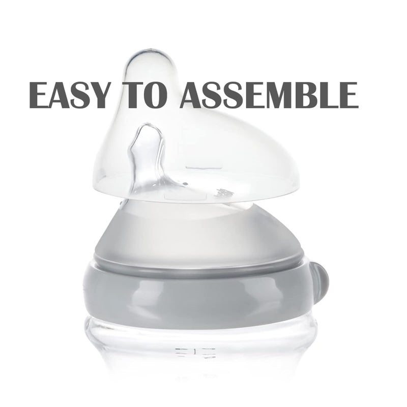 haakaa Gen3 Silicone Orthodontic Bottle Nipple  Teat Attachment Compatible with Baby Bottles GlassSilicone  Slow Flow  2 pcs - Image 2