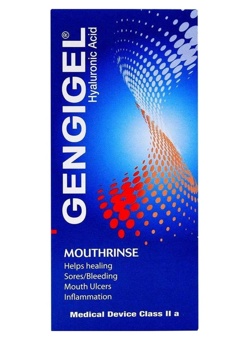 Gengigel Hyaluronic Acid Mouthrinse for Mouth Sore Bleeding Mouth Ulcer and Inflammation - 150ml