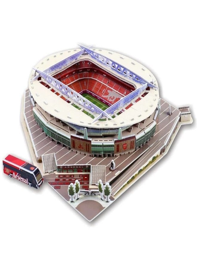 ISFIBA Classic Football Stadium Puzzle,3D Puzzle Soccer Club Venues,3D Paper Model Building Puzzle Kit, Soccer Stadium Souvenir Gift,Handmade Puzzle Ornaments，Cardboard Model (Emirates Stadium) - Image 1