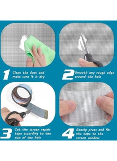 3 Rolls Screen Repair Tape Window Insect Screen Tape Windows and Door Screen Repair Screen Repair Tape with Waterproof - pzsku/Z41A035131C052C8D712DZ/45/_/1708420047/6694d93b-bb42-4512-9ec1-1978d0ef81b9