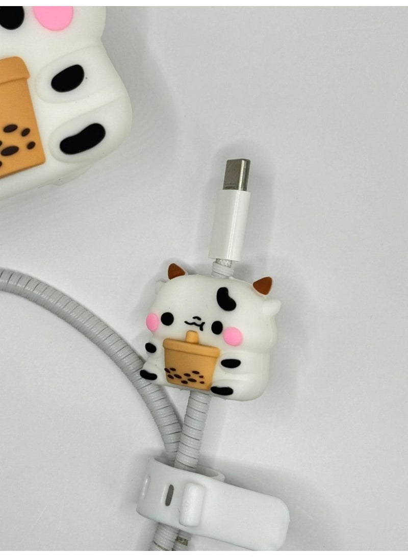 iPhone Charger Cover – Cow - Image 3
