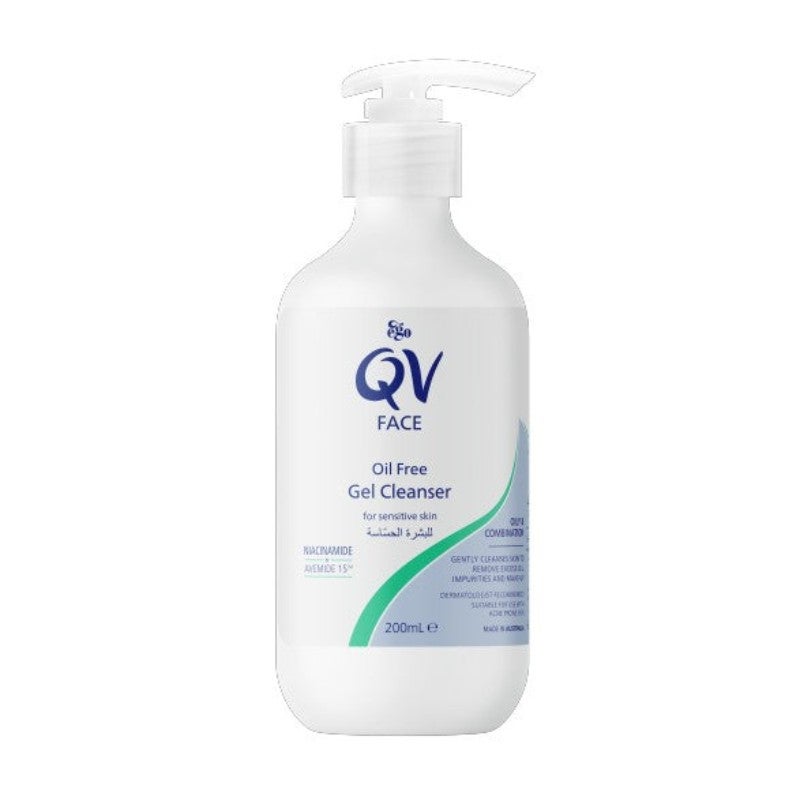 EGO QV OIL FREE GEL CLEANSER PUMP 200ML